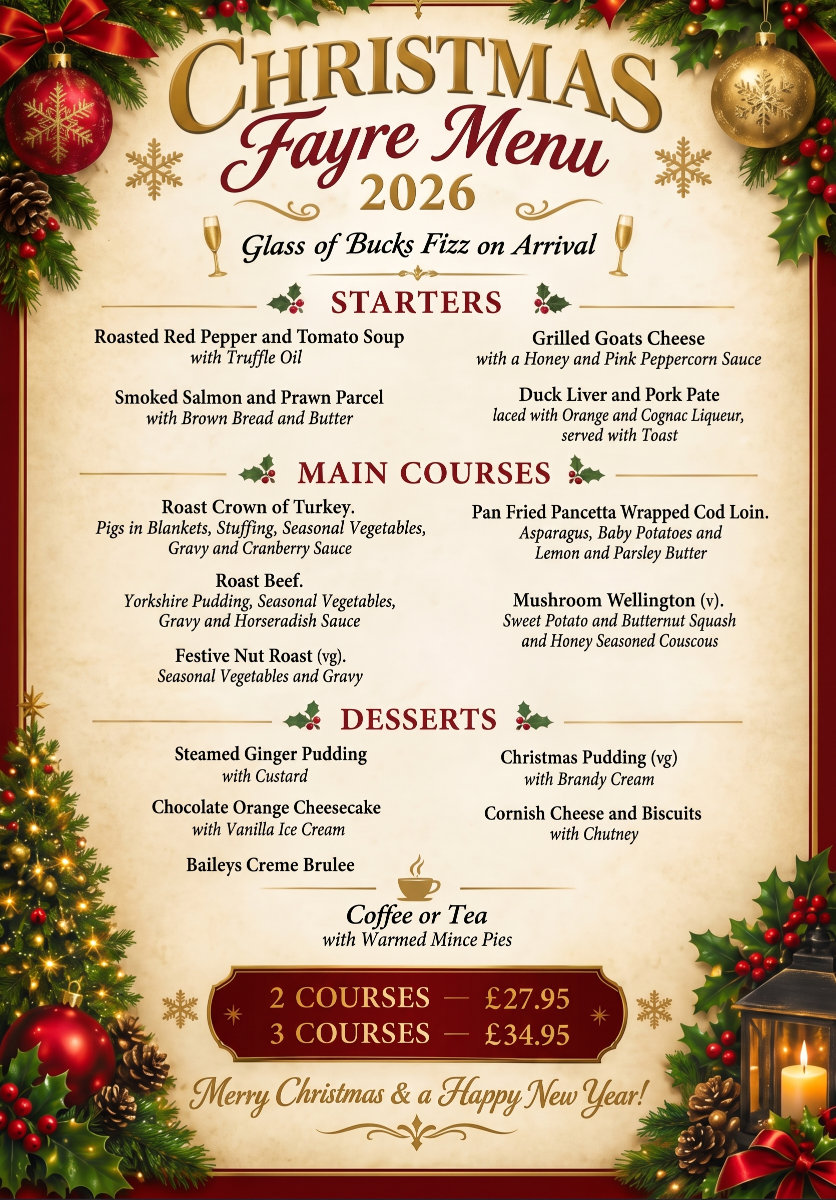 Christmas menu 2026